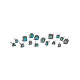 Oxidised Opal Element Single Stud Earrings