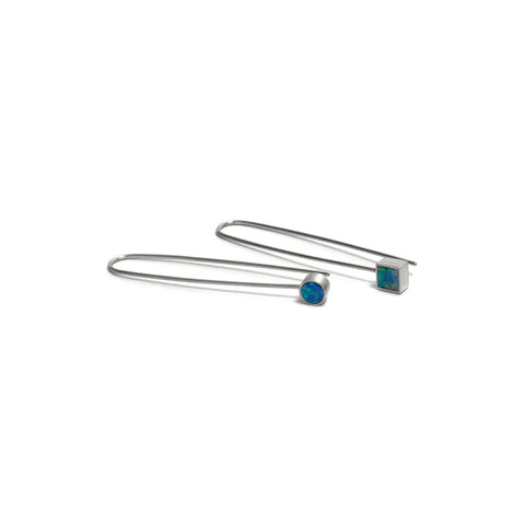 Asymmetric Opal Drop Earrings