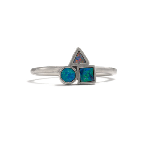 Opal Element Cluster Ring