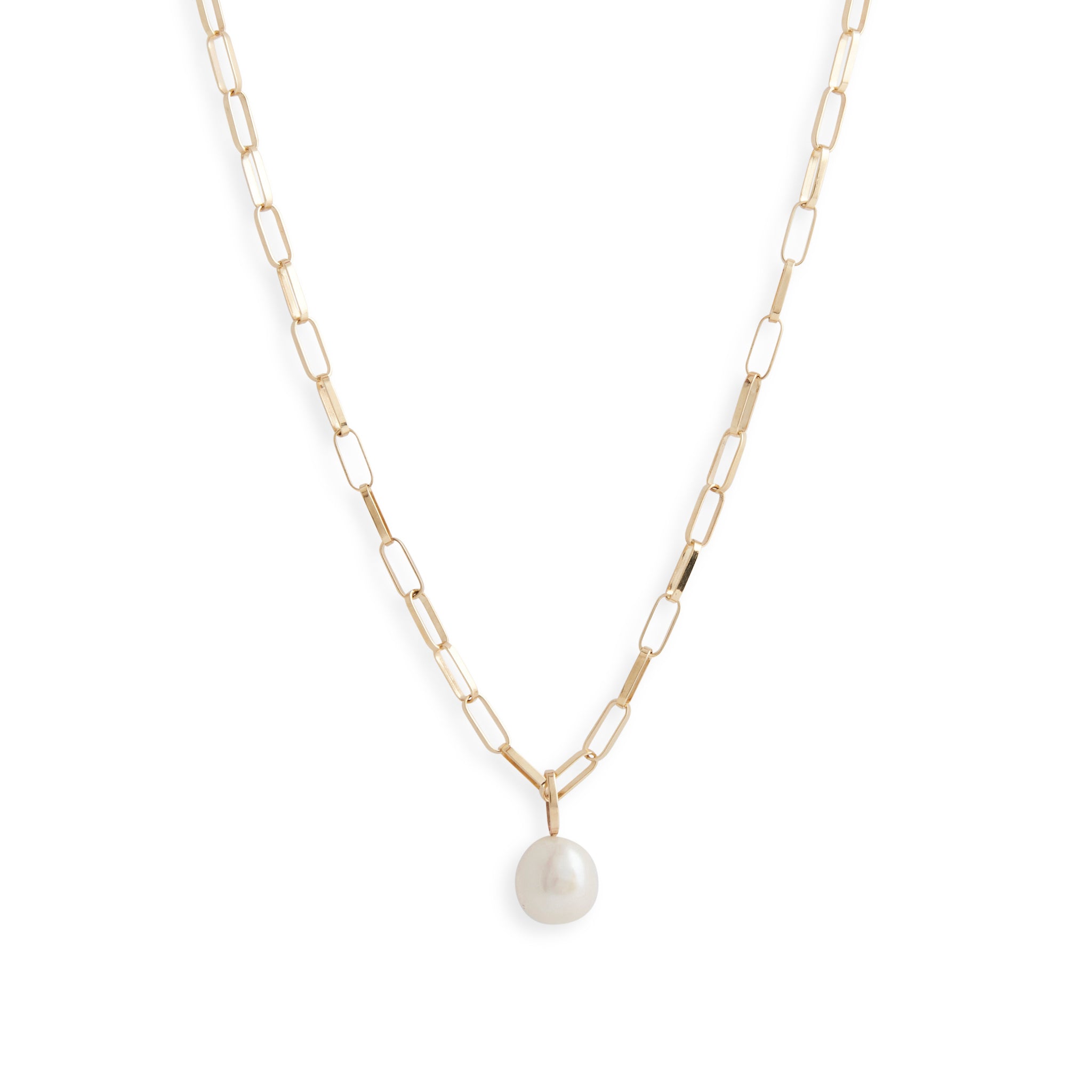 Baroque Pearl Link Drop Choker