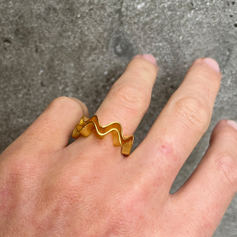 Gold Clam Ring