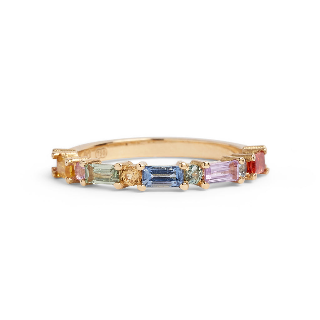 XO Rainbow Sapphire Ring
