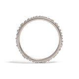 Narrow Beaded Wedding Ring